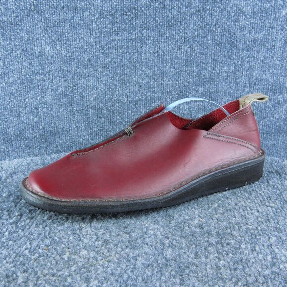 MOMA Made In Italy Women Loafer Shoes Size 37 Medium Red Leather Slip On - Picture 1 of 9